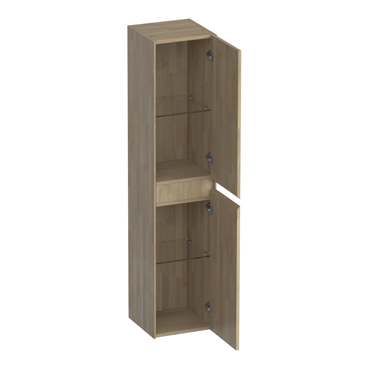 Brauer Inspire kolomkast 160cm links- of rechtsdraaiend vingerlas eiken grijs