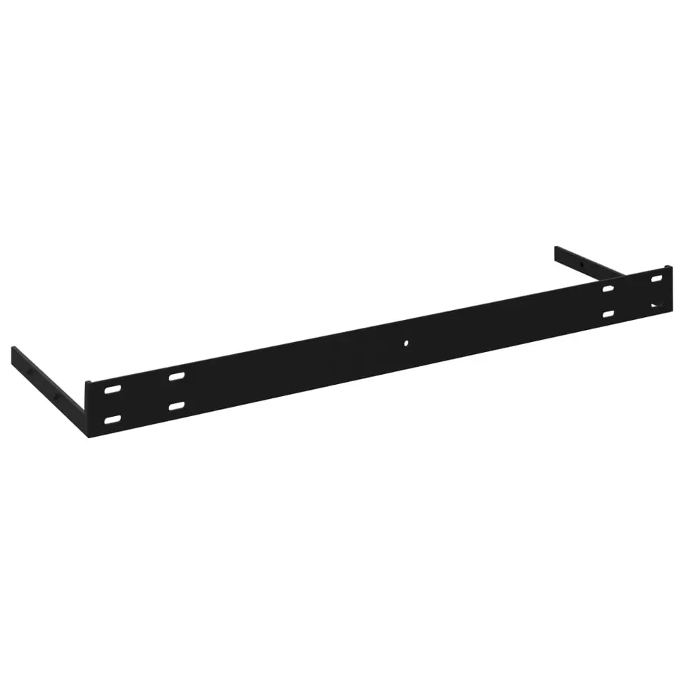 vidaXL - Wandschap - Zwart - MDF - 120 x 23.5 x 3.8 cm