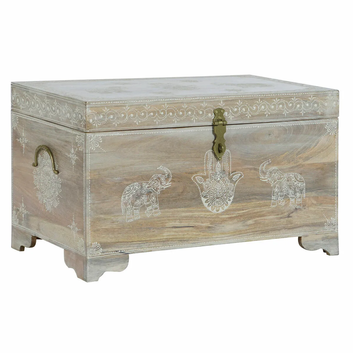 DKD Home Decor Coffre naturel
