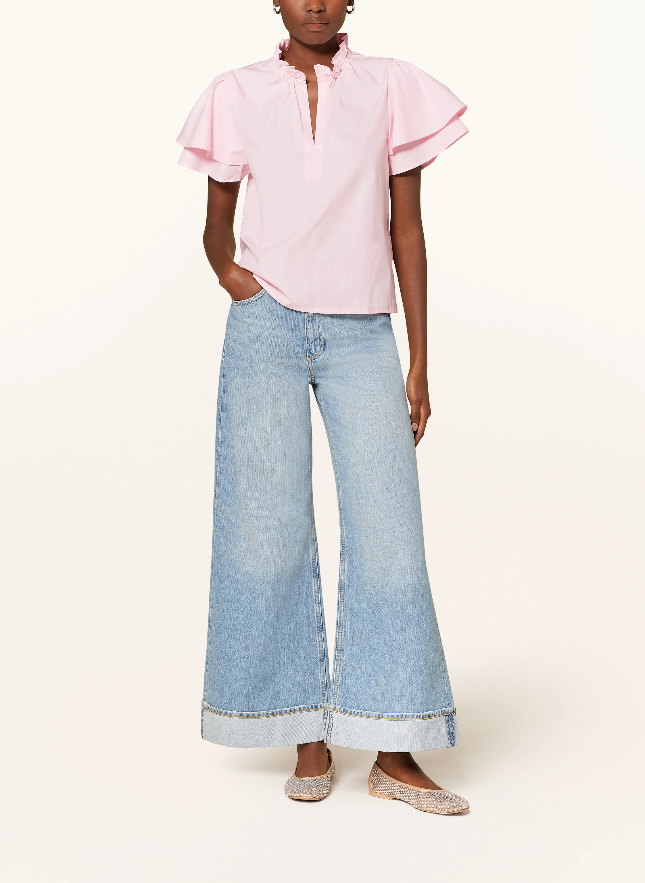 Rich & Royal Blusenshirt im Materialmix