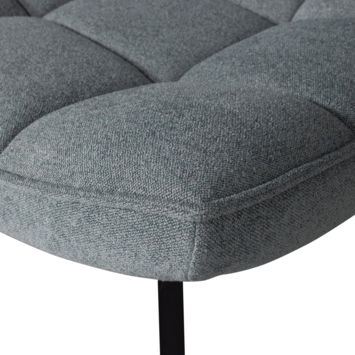 WOOOD fauteuil Maudi blue stone polyester stof draaibaar