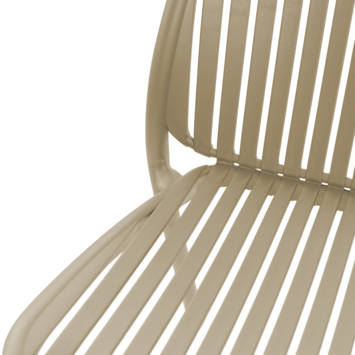 Tuinstoel Victor zand beige kunststof