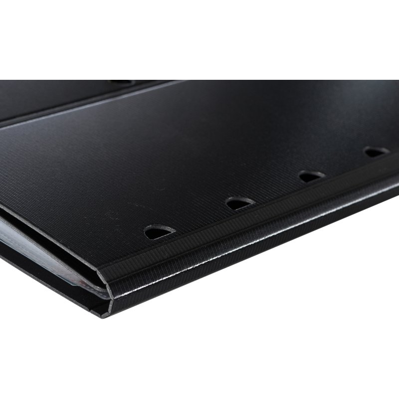 Classeur 4 anneaux plastifié de présentation Exacompta Exashow A4 - Dos 4 cm noir