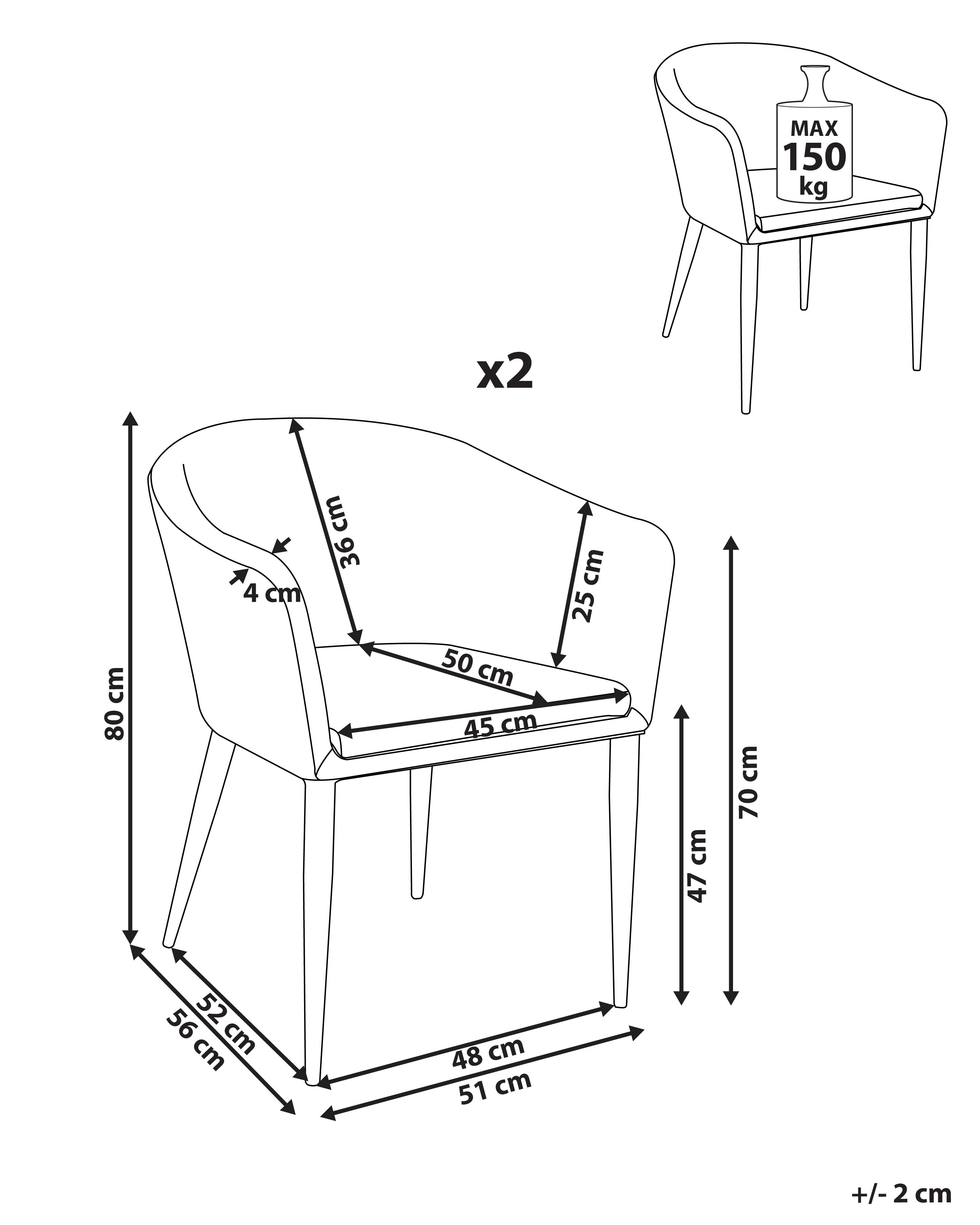 Set van 2 tuinstoelen TULUNI Stof Beige