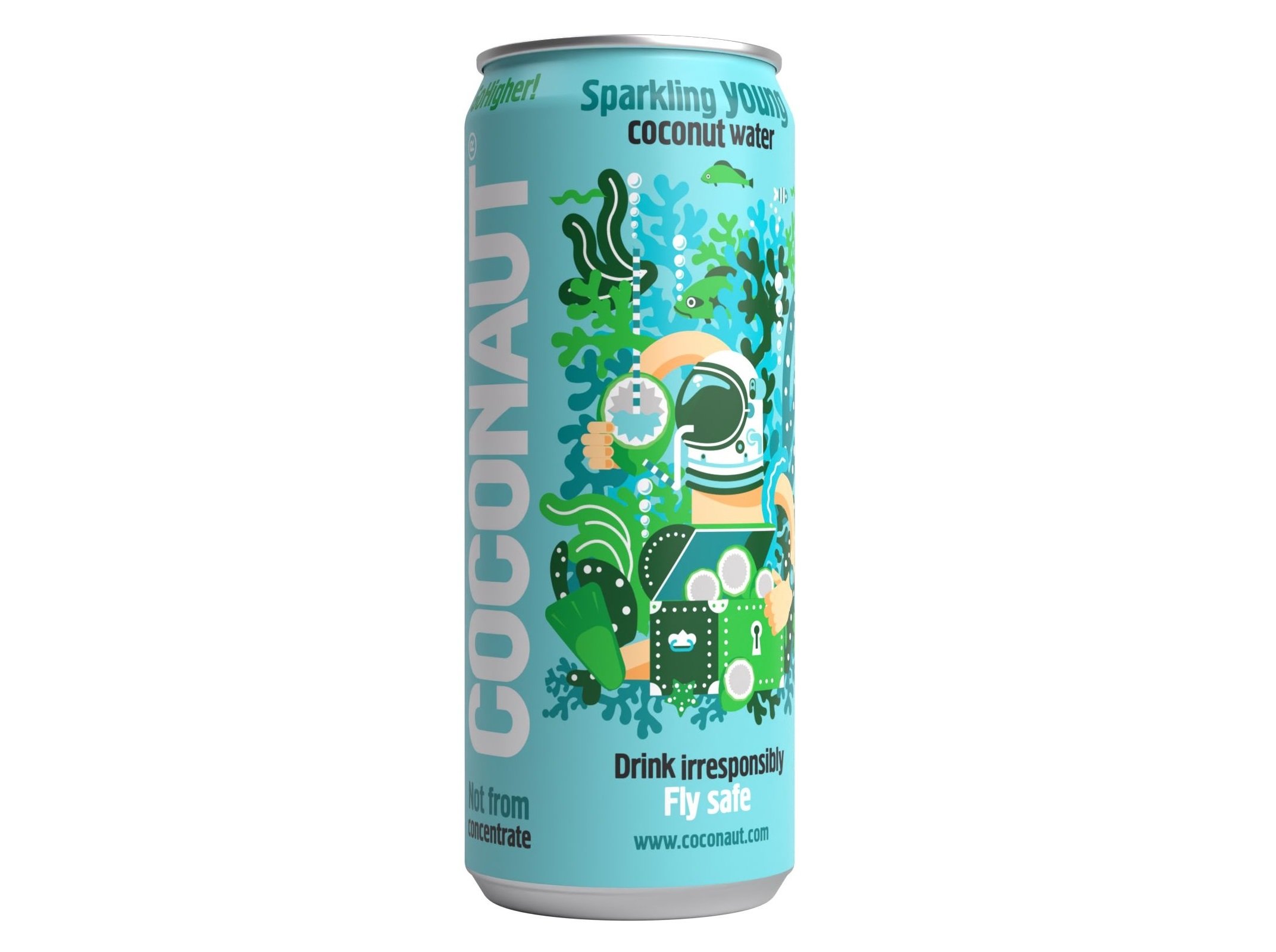 ÁGUA DE COCO COCONAUT COM GÁS 0.32L
