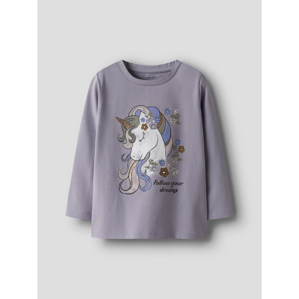 Køb Name It Lavender Gray Nmftulinea Ls Top