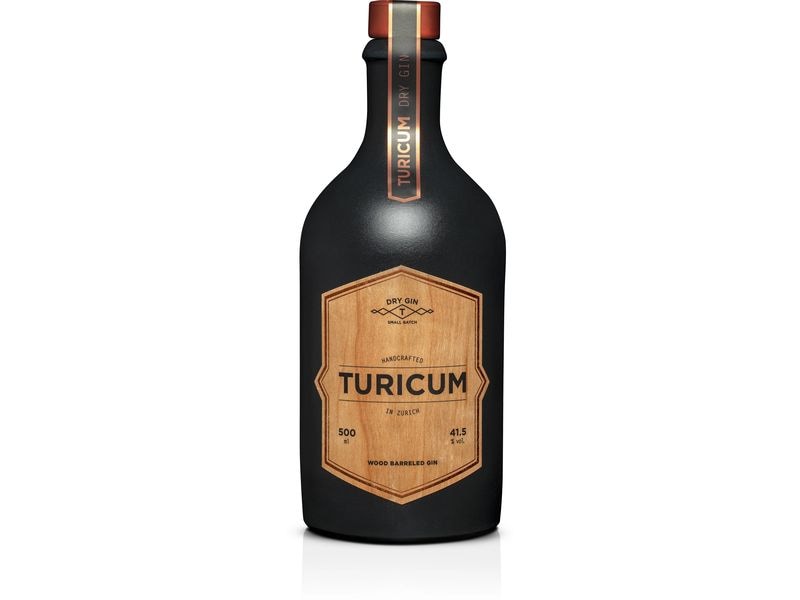 Turicum Wood Barreled Gin 0.5 l Schweizer Spirituosen Spezialität auf der Basis von Wacholder und Kräutern