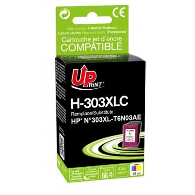 Cartouche compatible HP 303XL - cyan, magenta, jaune - Uprint