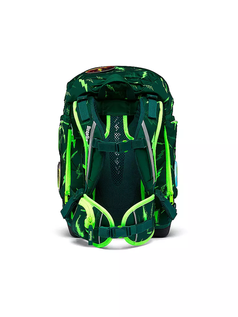 ERGOBAG Schultaschen Set 6tlg PACK Lumi - Bärtastisch dunkelgrün