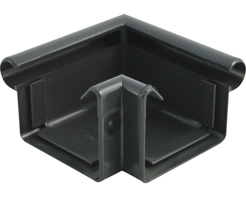 Marley buitenhoek, kunststof, vierkant, 90 graden, antracietgrijs RAL 7016, NW 70 mm