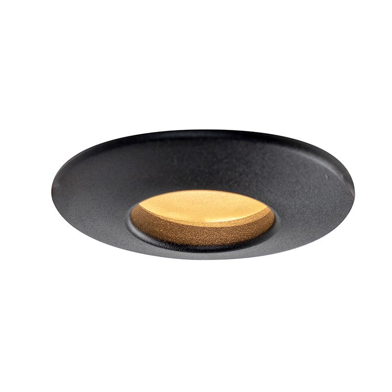 Moderne inbouwspot zwart GU10 50mm IP44 - Gap