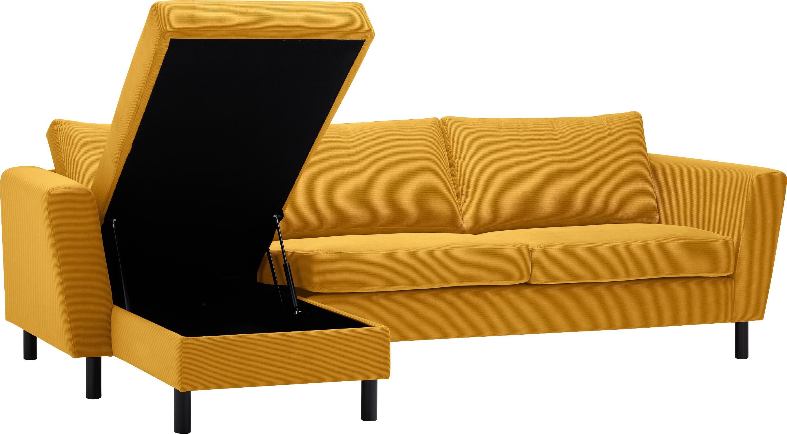 DIENER Ecksofa - Senf / B: 235.0 cm x T: 156.0 cm x H: 81.0 cm