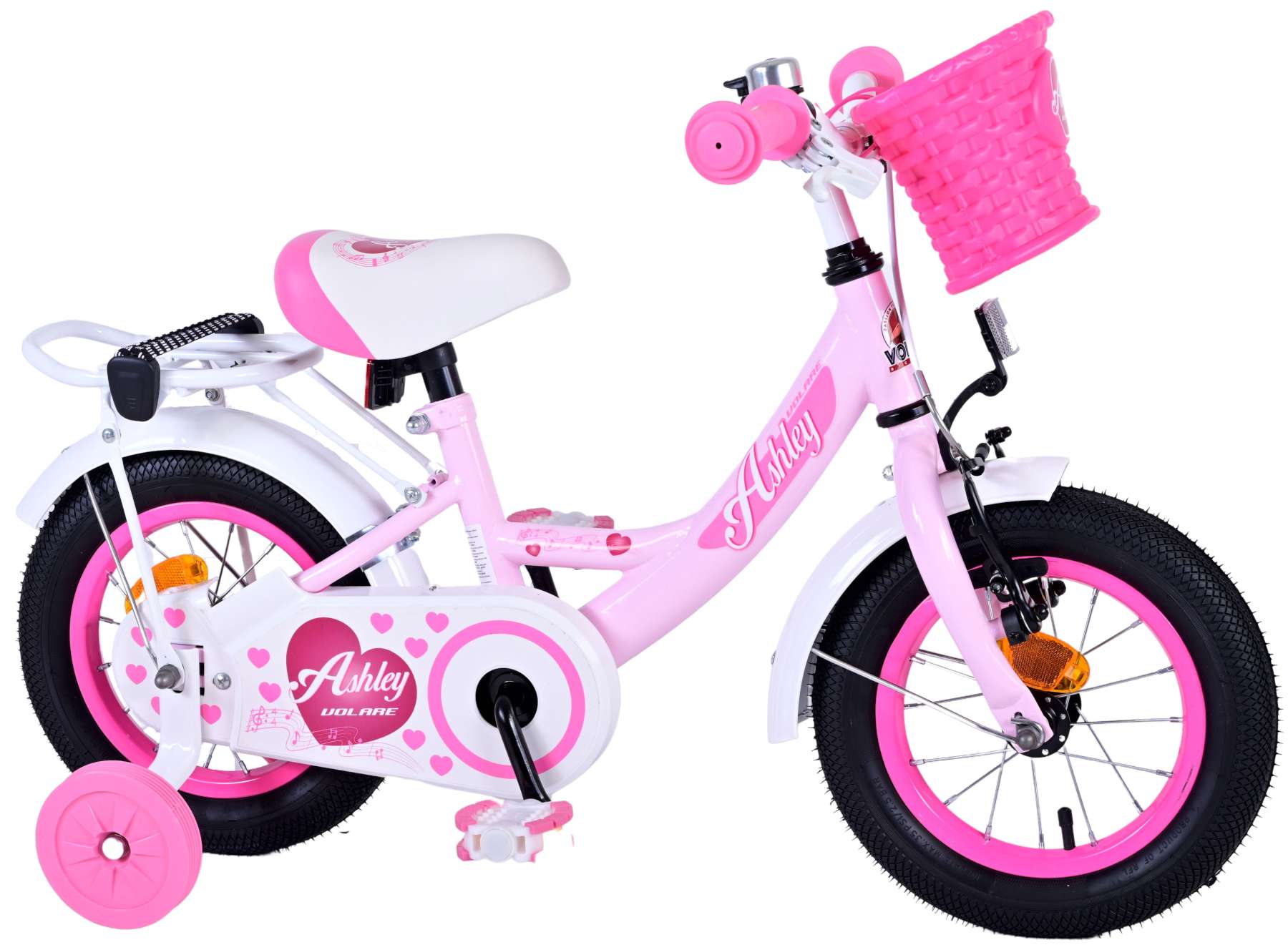 TPFSports Ashley Kinderfahrrad - Mädchen - 12 Zoll - Rücktritt + Handbremse - Weiß