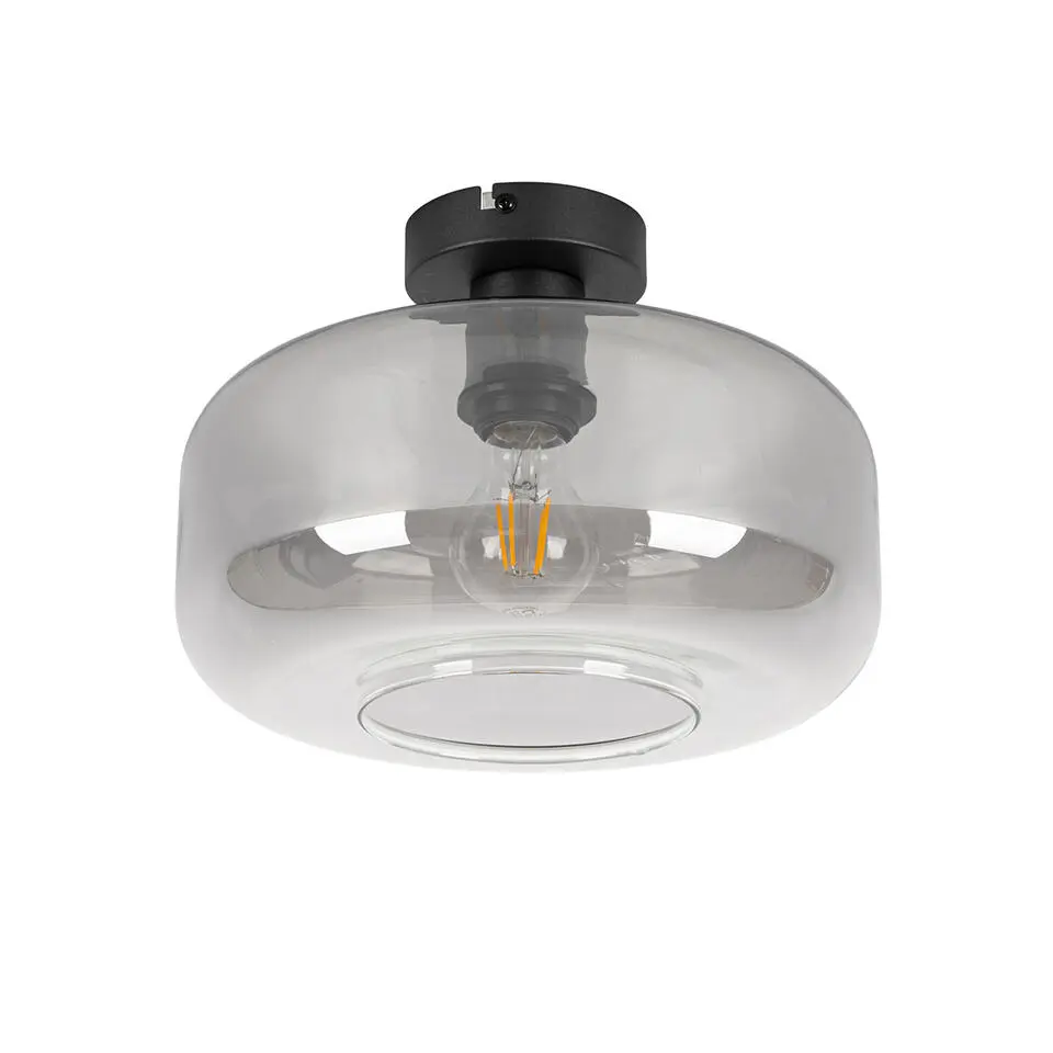 Qazqa plafondlampen bizle grijs e27