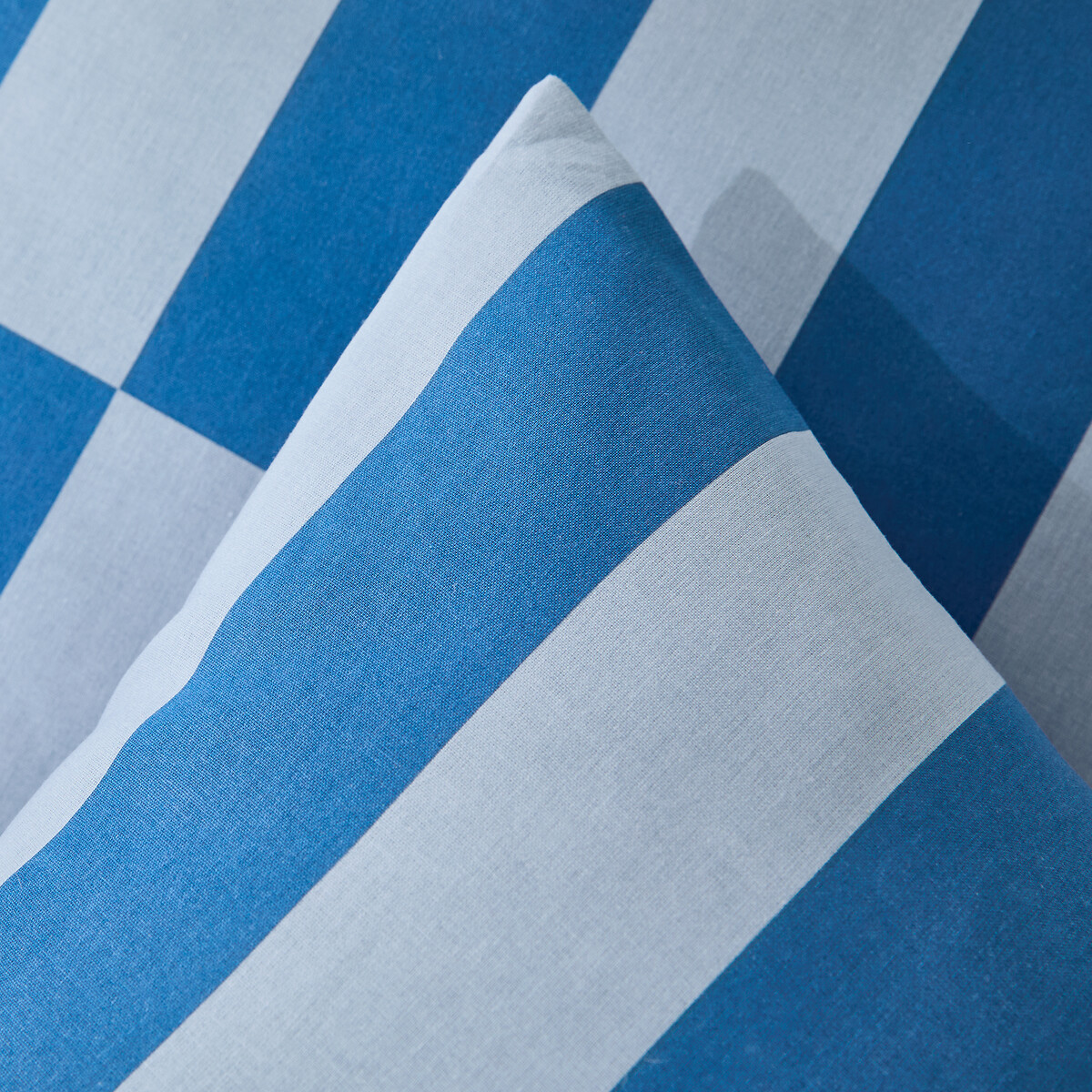 LA REDOUTE INTERIEURS<br>Fronha 50% algodão reciclado, Tabaka bleu