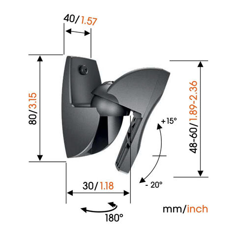 Vogel’s VLB 500 Wall Bracket – muurbeugel voor Denon Home 150 Zwart