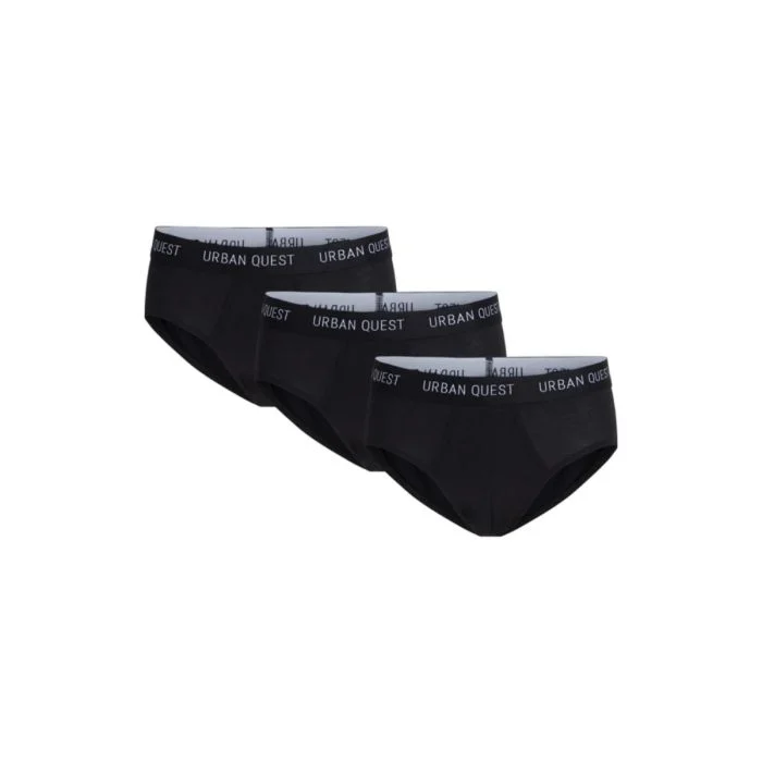 Urban Quest Herre Undertøj og basislag Bamboo Brief 3-Pack Sort