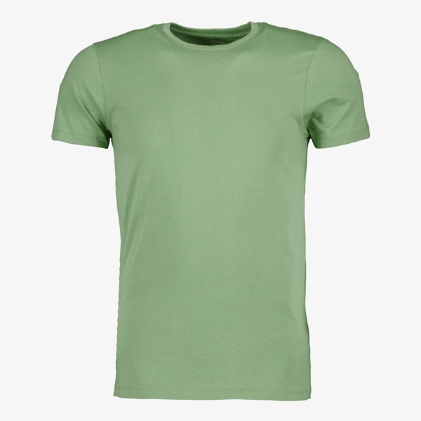 Unsigned heren T-shirt lichtgroen ronde hals