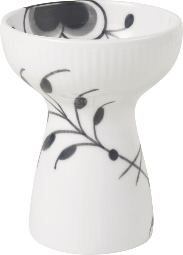 Royal Copenhagen Sort Mega Riflet Åben Vase, 11 cm Hvid