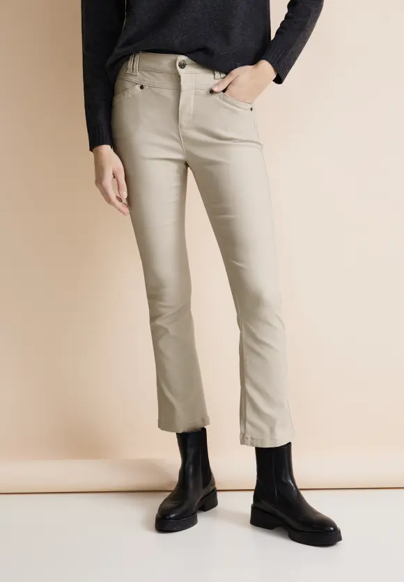 Coating Slim Fit Hose - smooth sand beige