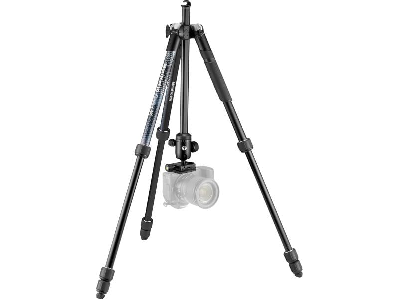 Manfrotto Stativ Element MII Traveler Aluminium – Schwarz Perfekt geeignet für Hobbyfotografen