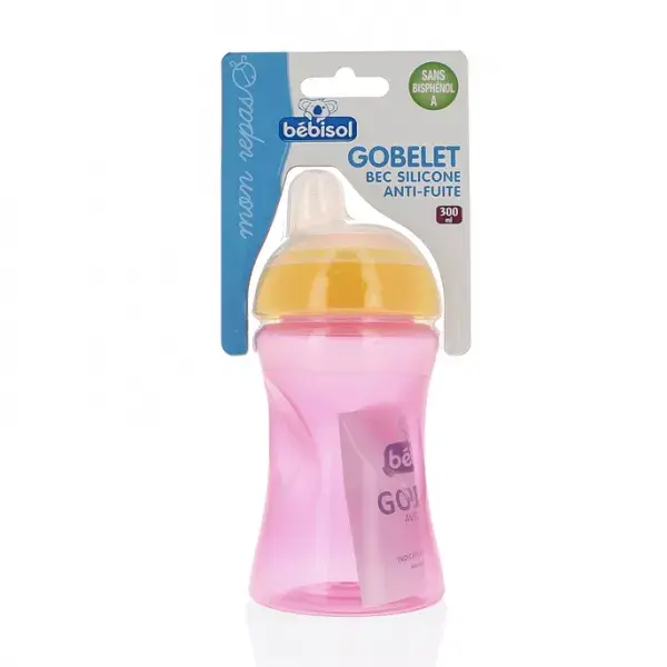 Bébisol Gobelet Bec Silicone Rose 300ml