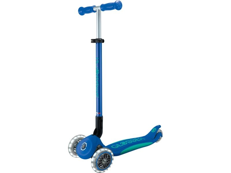 GLOBBER Primo Foldable Plus Lights Mini Blau Kinder-Scooter