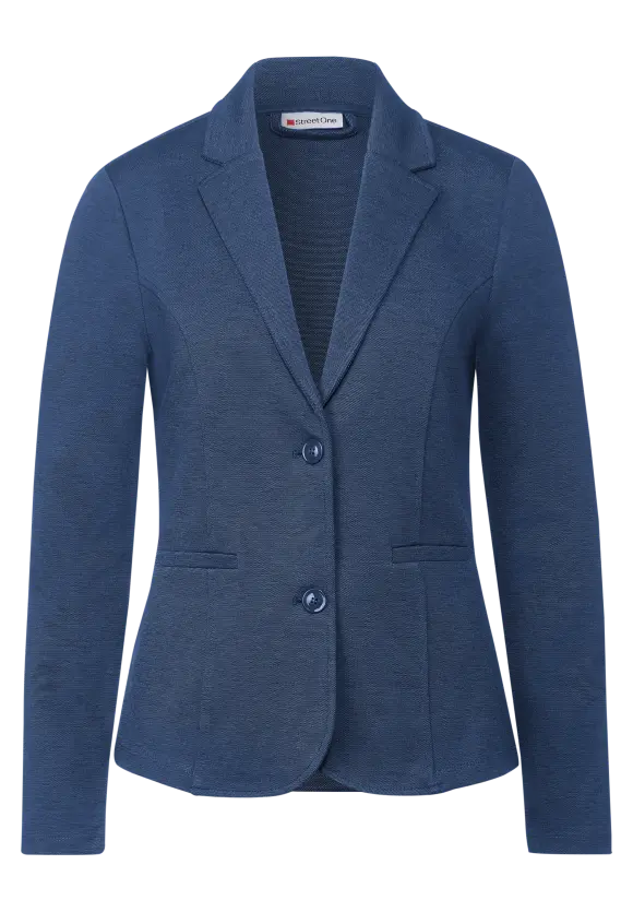 Basic Piqué Blazer - dark intense gentle blue mel.