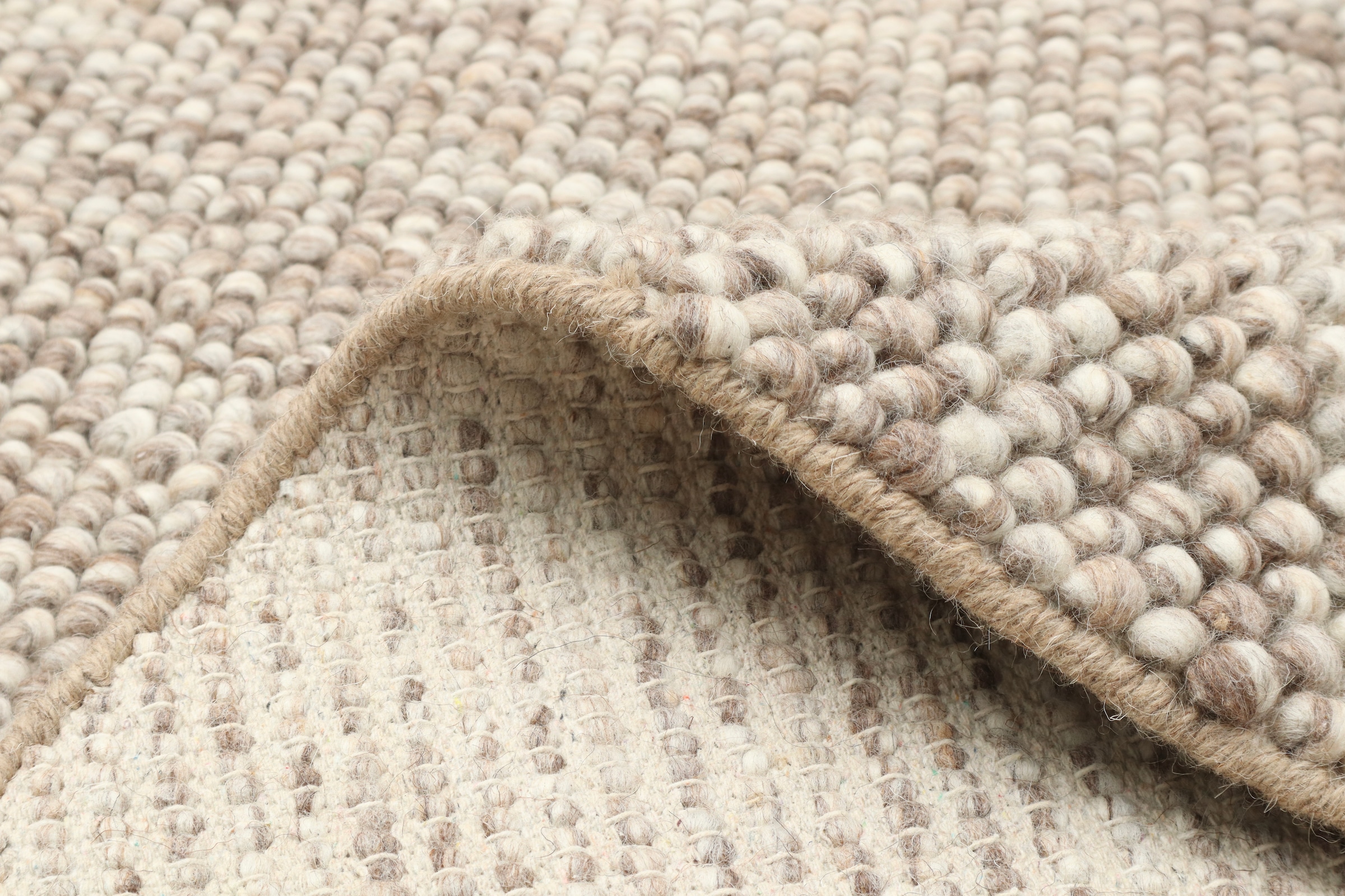 LeGer Home by Lena Gercke Teppich »Ainhoa, handgewebt, Wolle« rund 12 mm Höhe Teppich, Wohnzimmer, Schlafzimmer, Esszimmer