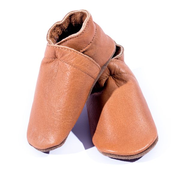 Baby Dutch Slofjes Effen Cognac