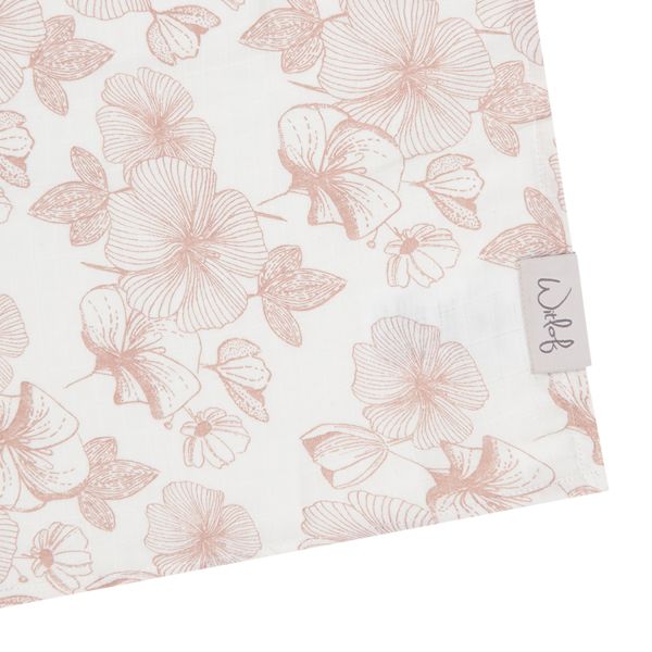 Witlof For Kids Flower Powder Hydrofiel Doek - 110 x 110 cm