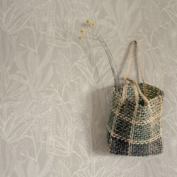 Vliesbehang Chaya taupe (dessin 125087)