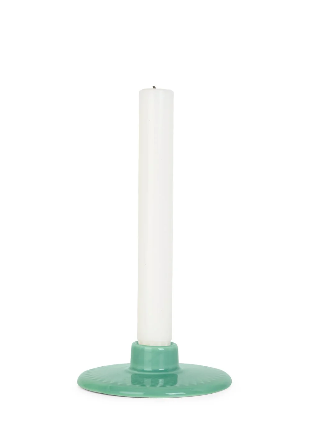 Lyngby Porcelæn  Rhombe Color kronelysestage, grøn - H3 cm.