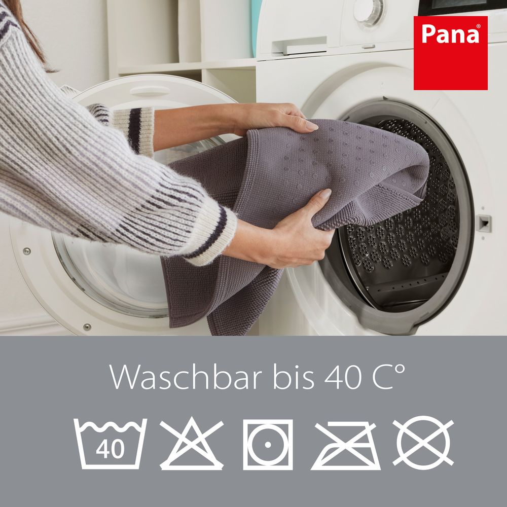 PANA® Baumwolle Badematte rutschfest • Duschvorleger • Badvorleger • Badeteppich • waschbar • 100% Baumwolle Badteppich • Ökotex 100