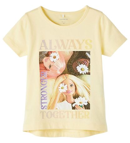 Name It T-shirt - NmfAbeline Barbie - DouBlå Cream