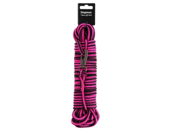 Dogman Spårlina Iris Flätad Rosa 15m 15m