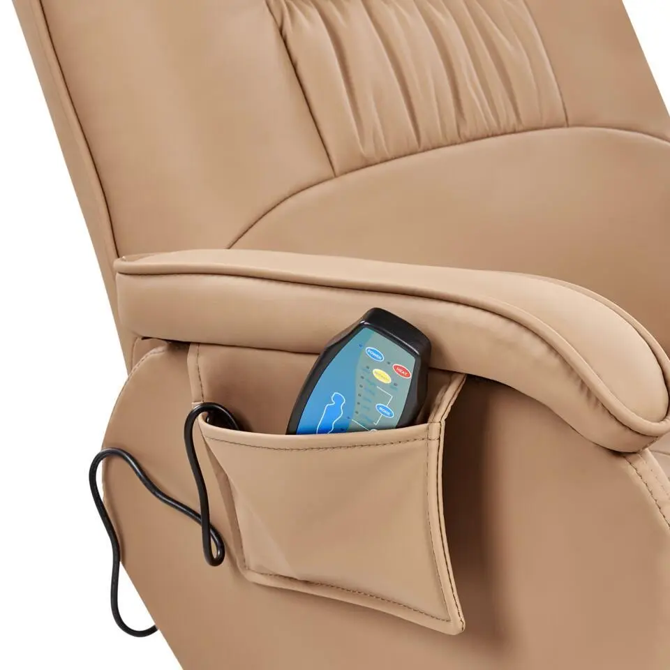 RELAXPRO - Relaxfauteuil met voetenbank - Lichtbruin - Kunstleer