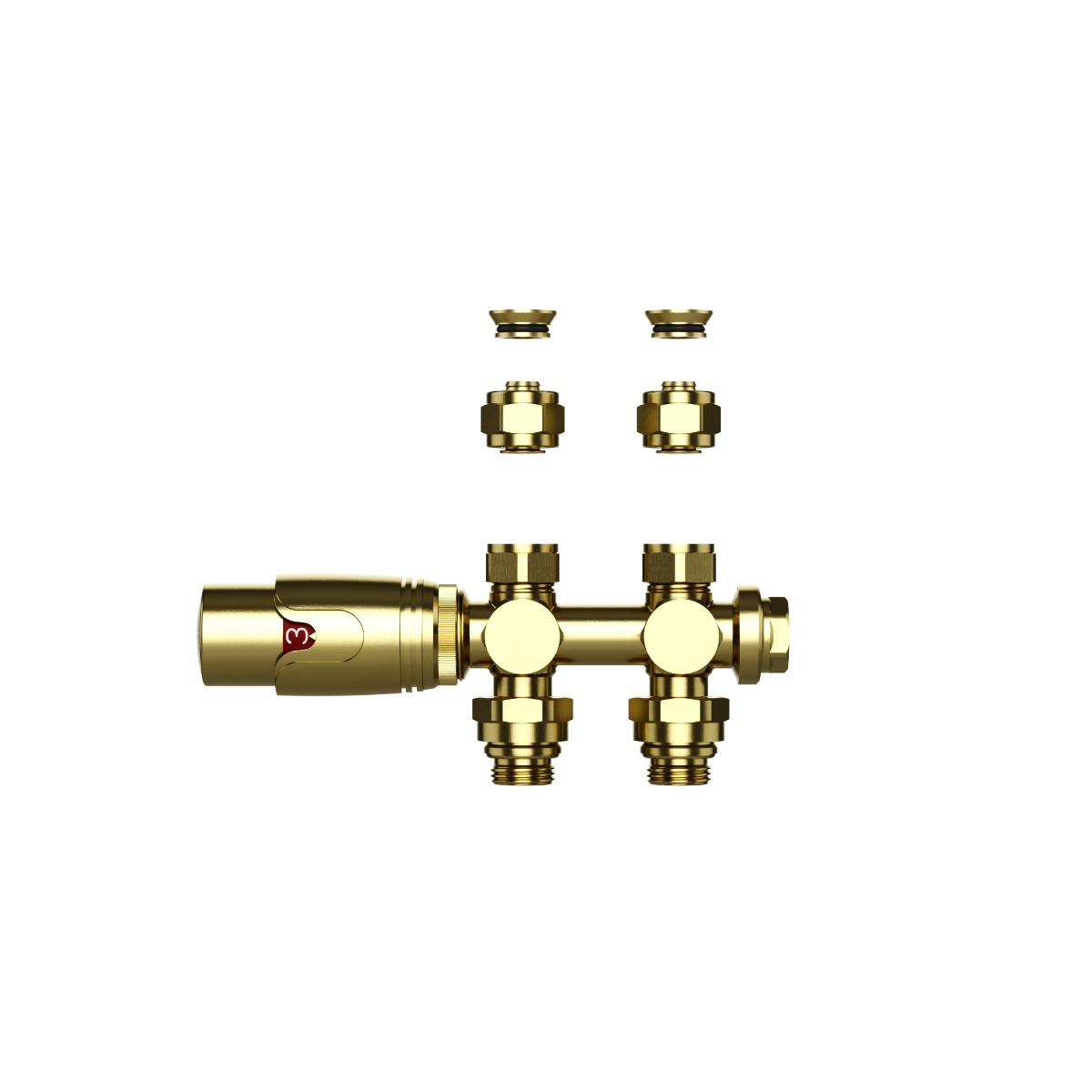 Sanigoods thermostatische radiatorkraan recht 1/2
