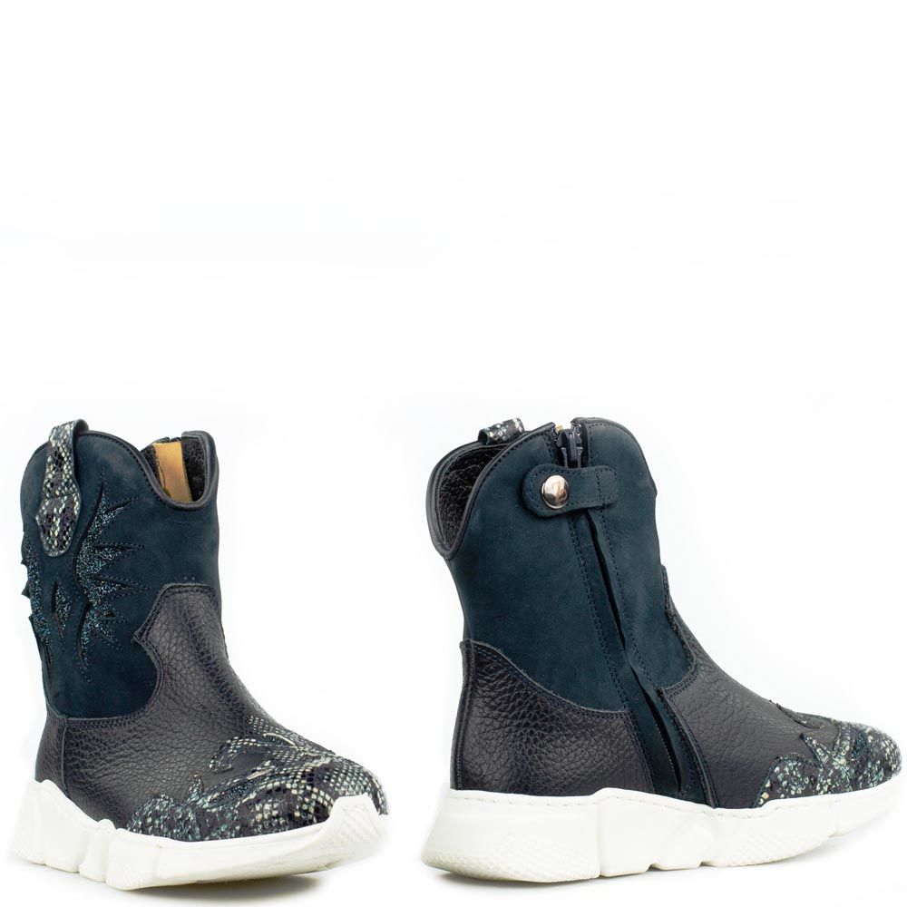 Zecchino d'Oro sneaker boots donker blauw snake 7801