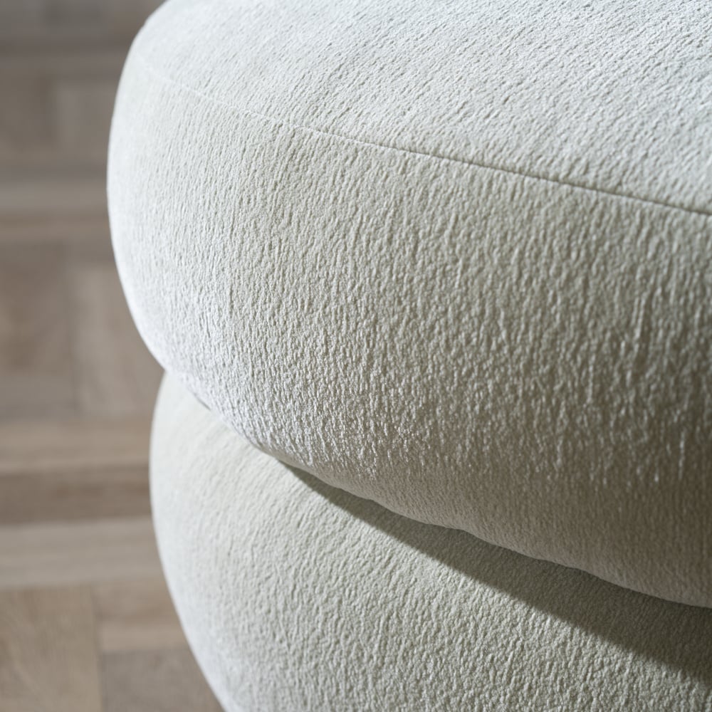 Bronx71 Hocker Mia ovaal chenille mint groen