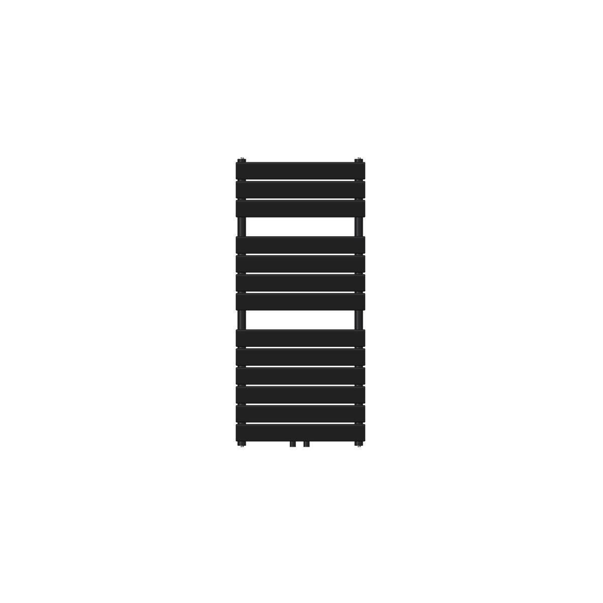 LuxeBath Badkamerradiator Stoom 500x991 mm Mat Zwart, 50 mm Middenaansluiting, Enkellaags, Plat, Verticaal, Designradiator Handdoekverwarmer Handdoekdroger Handdoekradiator Paneelradiator Verwarming