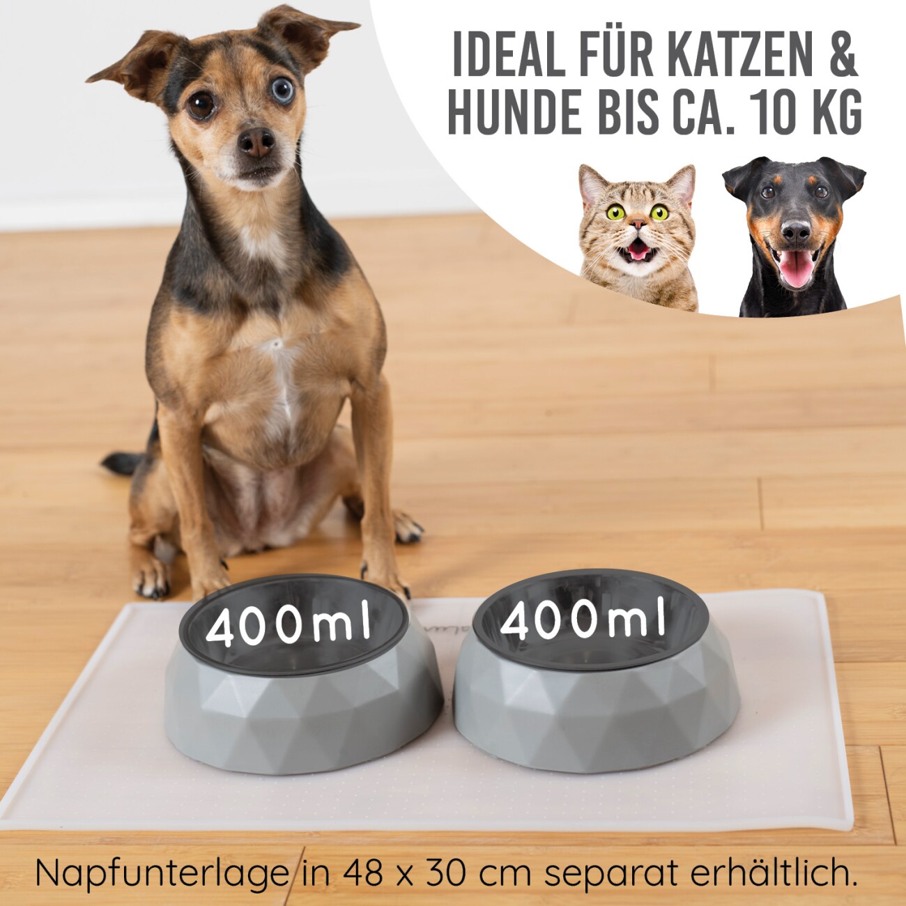 KaraLuna Napfset mit 4 Napf Einsätzen 0,7 cm³