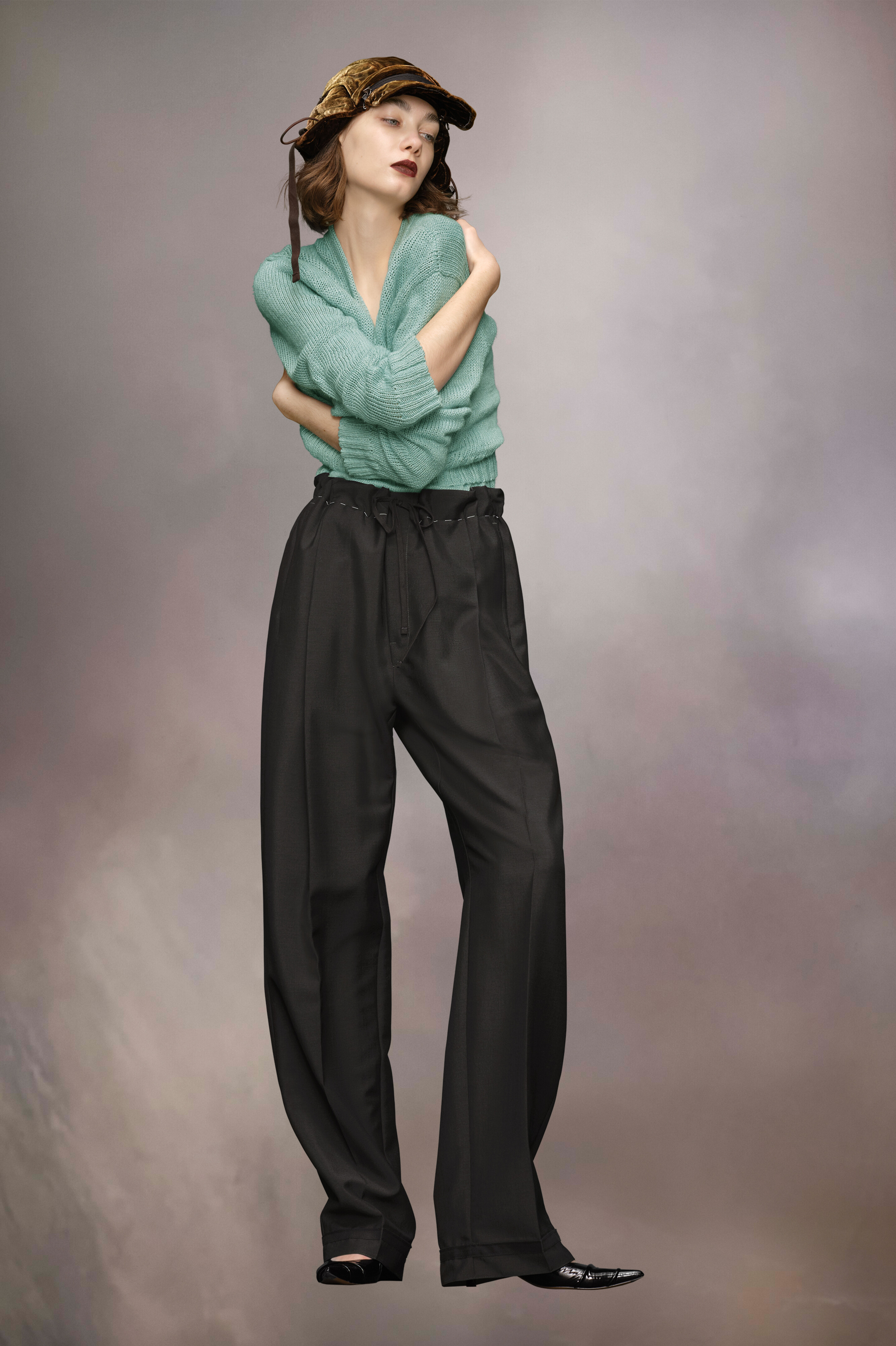 Cardigan en maille de chanvre Gardening