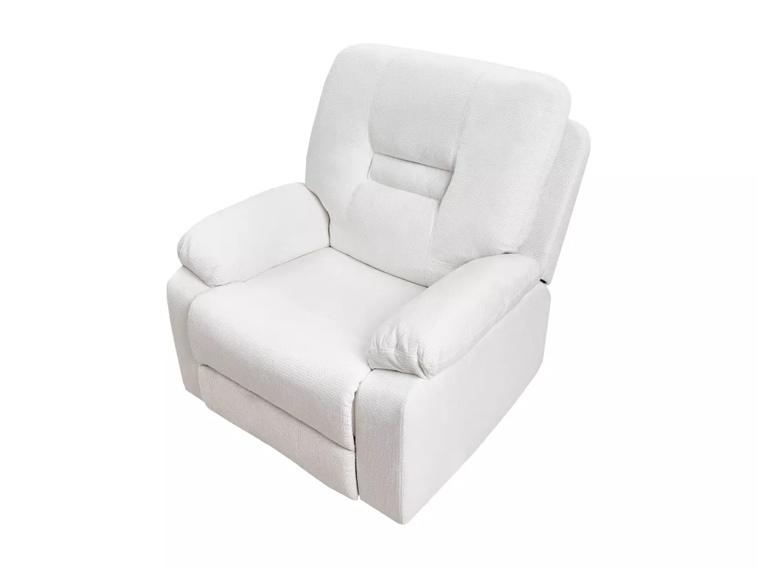 Fauteuil inclinable BERGEN Tissu Blanc