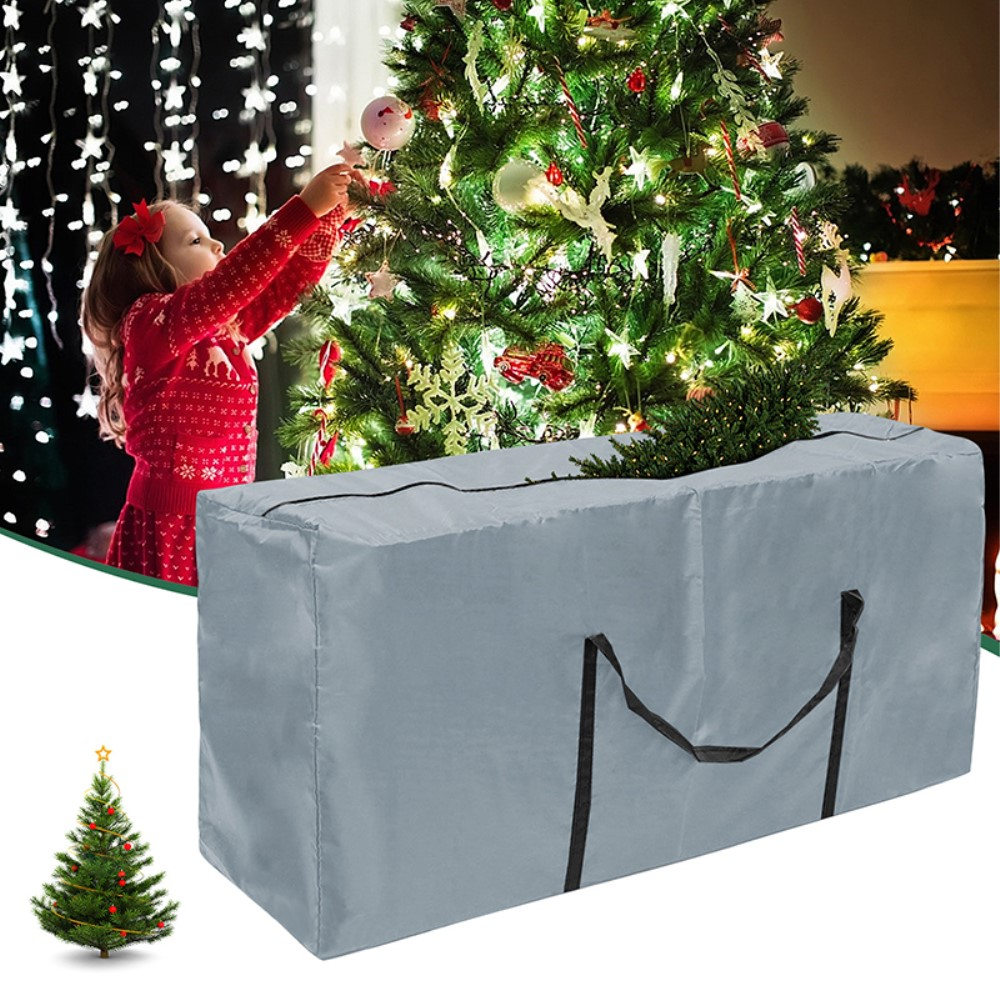 (173x68x50cm) Weihnachtsbaum Aufbewahrungstasche Organizer Tasche mit Griff - Grau