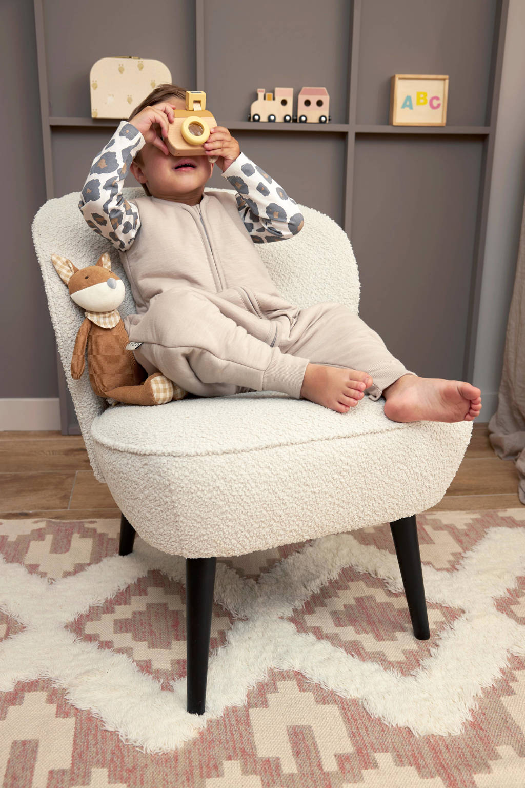 winter slaapoverall jumper Slub greige