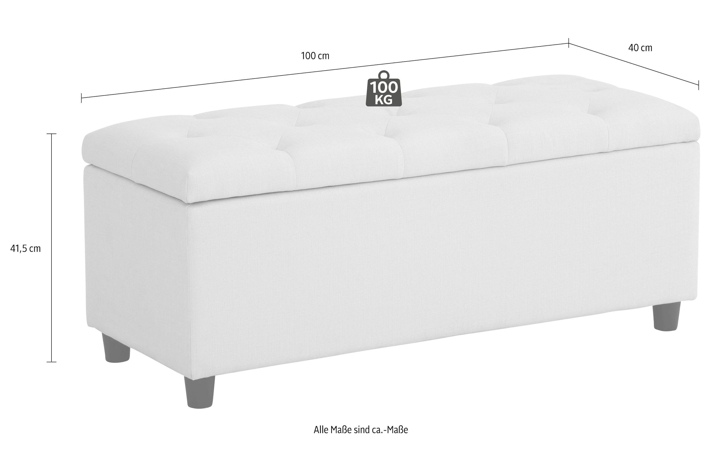 Home affaire Polsterbank »Goronna« in 5 Farben, Sitzhöhe 41,5 cm, auch als Garderobenbank geeignet