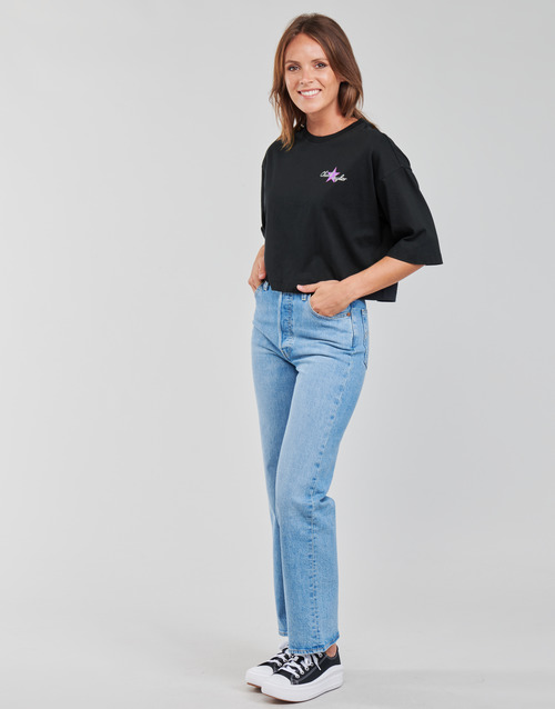 Converse - CHUCK INSPIRED HYBRID FLOWER OVERSIZED CROPPED TEE - Noir