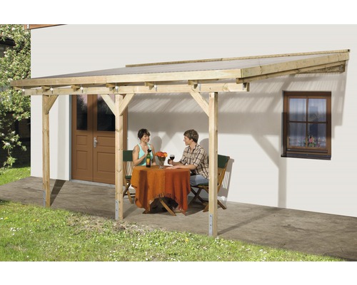 Weka Turin terrasoverkapping, maat 2, 424x257 cm, drukgeïmpregneerd