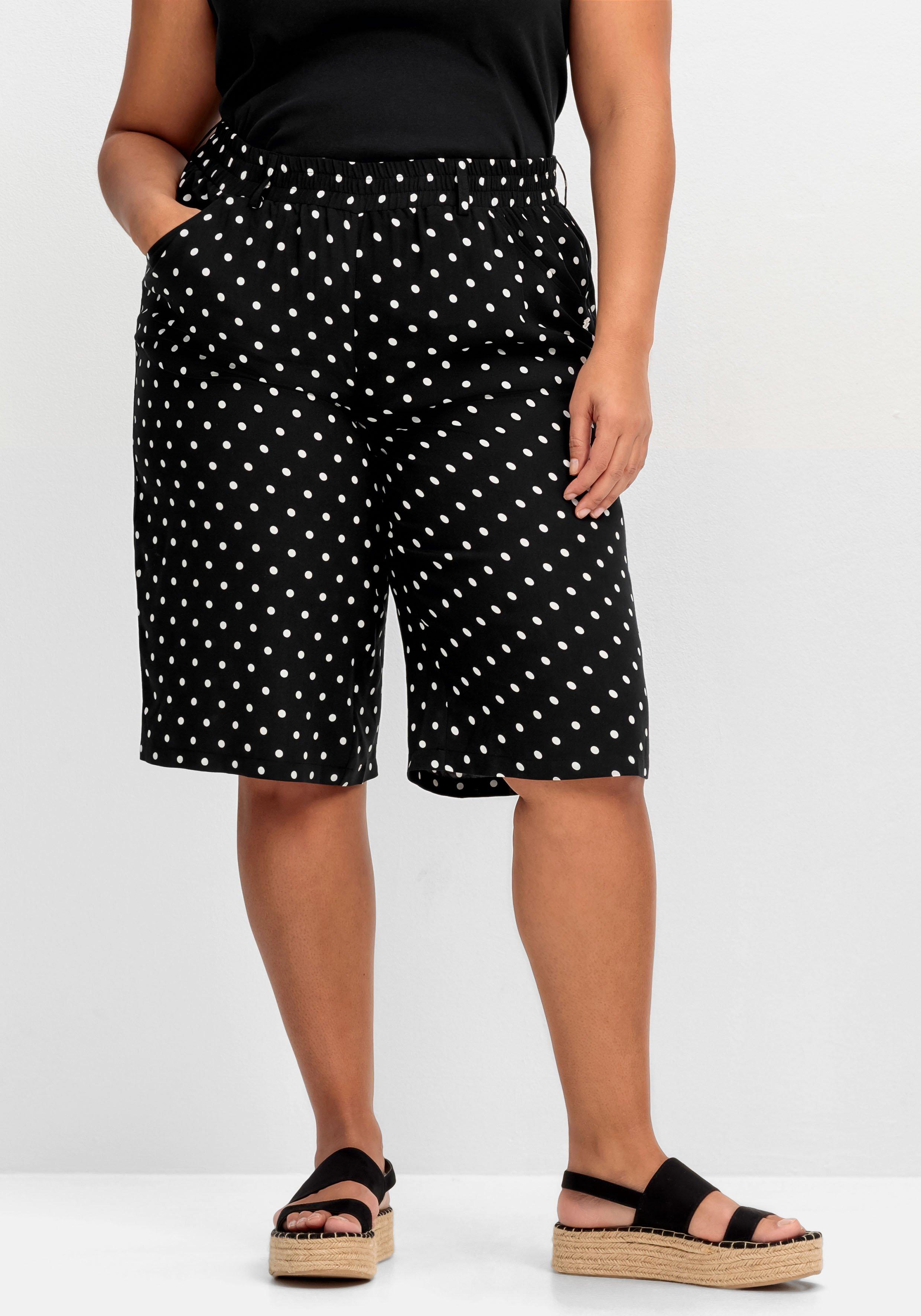 Weite Bermudas mit Gummibund